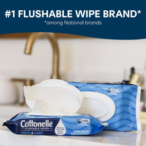 Cottonelle Freshcare Flushable Wipes, 12 ct., 504 wipes