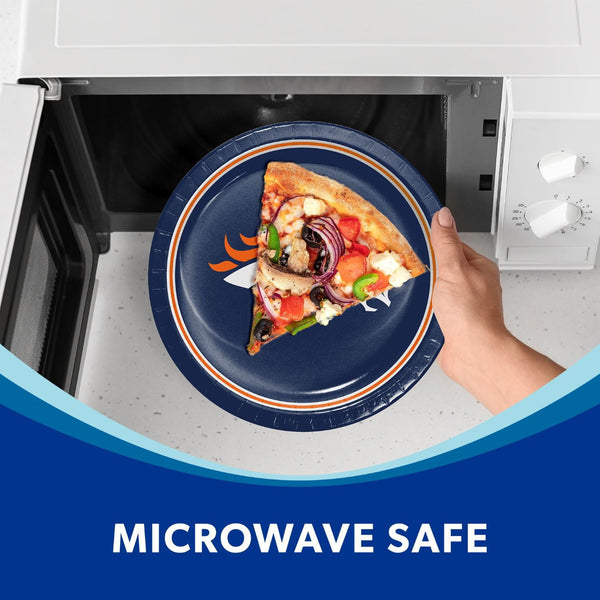 Denver Broncos NFL Round Paper Plates, 10