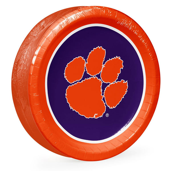 Clemson Tigers NCAA Round Paper Plates, 10