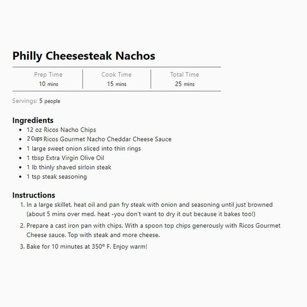 Ricos Gourmet Nacho Cheese Sauce 107 oz.