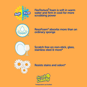 Scrub Daddy Sponge Daddy Cleaning Sponges, Multi-Color, 12 ct.