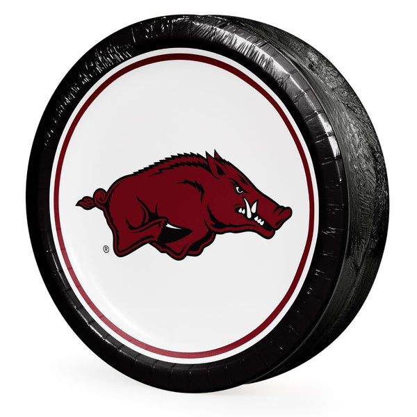 Arkansas Razorbacks NCAA Round Paper Plates, 10