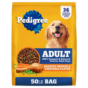 Pedigree Roasted Chicken and Vegetable, Adult Dry Dog Food, 50 lbs.