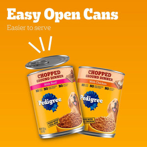 Pedigree Chopped Ground Dinner, Variety Pack, 13.2 oz., 36 ct.