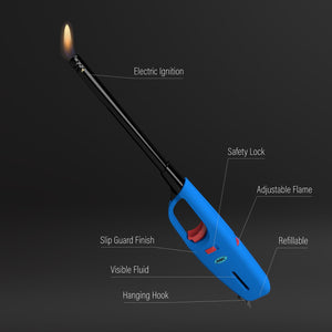 MK Lighter Heritage Utility Lighter with Maverick Mini Torch, 3pk