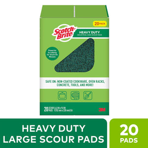 Scotch-Brite Heavy Duty Industrial Sized Scour Pads 20ct.