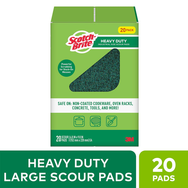 Scotch-Brite Heavy Duty Industrial Sized Scour Pads 20ct.