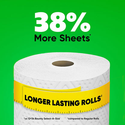 Bounty Select-A-Size 2-Ply Paper Towels, 12 Rolls, 165 sheets/roll