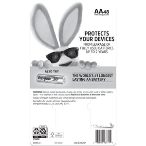 Energizer MAX AA Alkaline Batteries, 48 pk.