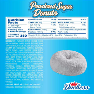 Duchess Mini Powdered Sugar Donuts, 3 oz, 12 pk.