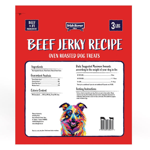 Irish Rover Brisket Jerky Recipe Oven Roasted Dog Treats, 48 oz.