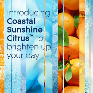 Glade PlugIns Scented Oil, Sky & Sea Salt with Coastal Sunshine Citrus, 1 Warmer + 9 Refills