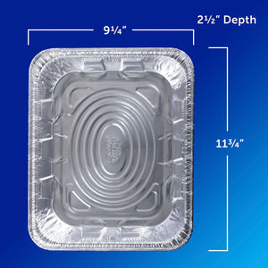 Reynolds Kitchens Aluminum 10 lb. Roaster with Lids, 12" x 9" x 3" 8 ct.