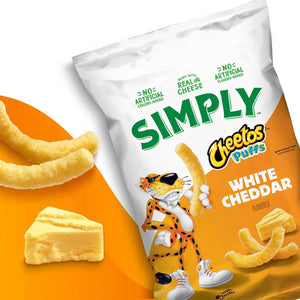 Simply Cheetos White Cheddar Puffs, 0.87 oz., 30 pk.