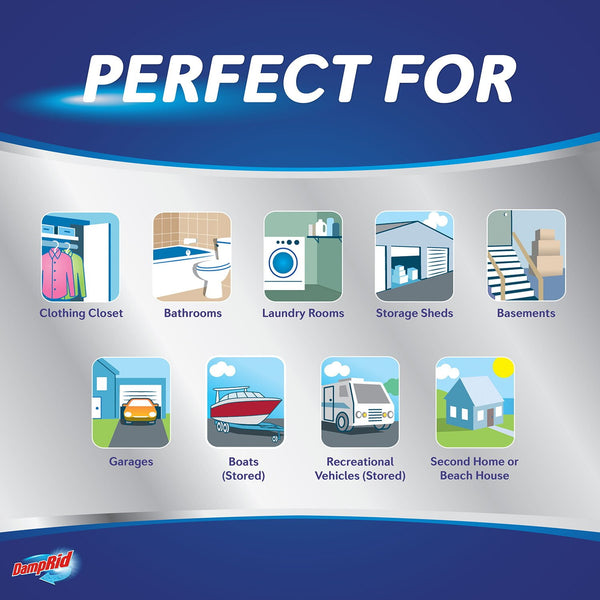 DampRid Max Moisture Absorber Hanging Bag, Fresh Scent 4 pk.