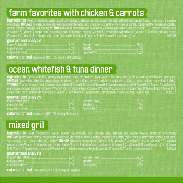 Purina Friskies Variety Pack, Adult Pate Wet Cat Food, 5.5 oz., 60 ct.