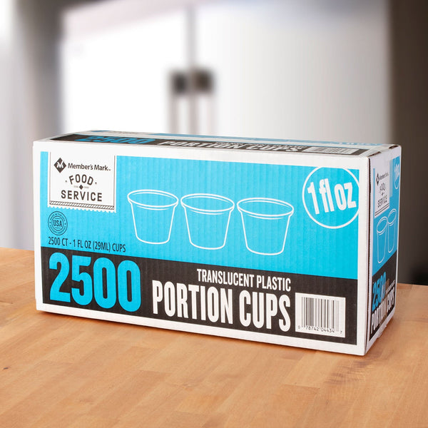 Member's Mark Translucent Plastic Portion Cups 1 fl. oz., 2,500 ct.