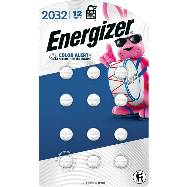 Energizer 2032 3V Lithium Coin Batteries, 12 pk.