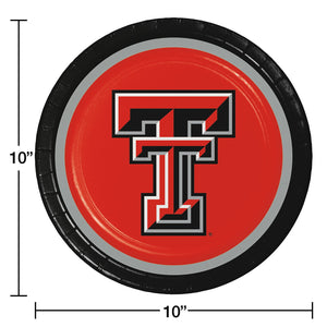 Texas Tech Red Raiders NCAA Round Paper Plates, 10