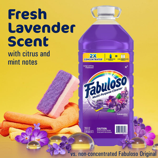 Fabuloso 2X Concentrated Multi-Purpose Cleaner, Lavender 210 fl. oz.
