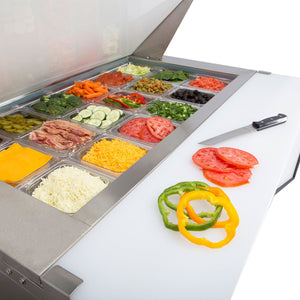 Maxx Cold X-Series Commercial Refrigerated Prep Station, Stainless Steel, 12 cu. ft.