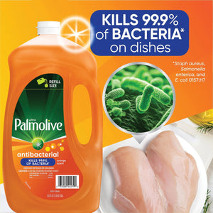 Palmolive Antibacterial Dishwashing Liquid Dish Soap, Orange 102 fl.oz.