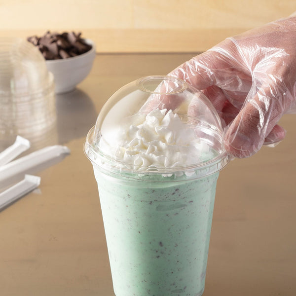 Member's Mark Clear Dome Plastic Lids with Straw Slot, 500 ct.