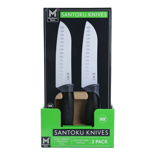 Member's Mark 7" Non-Slip Handle Santoku Slicing Knife, 2 pk.