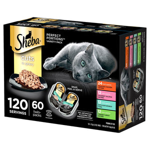 Sheba Perfect Portions Wet Cat Food Trays Variety Pack, 60 ct., 2.6 oz.