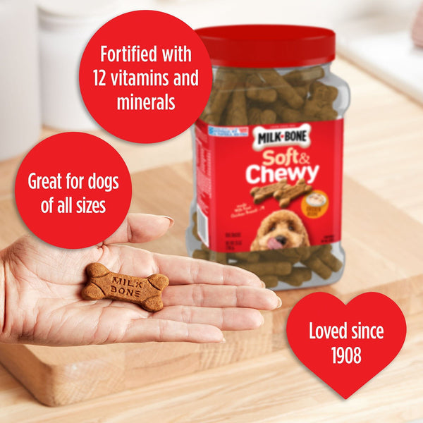 Milk-Bone, Chicken Recipe, Soft & Chewy Dog Snacks, 37 oz.