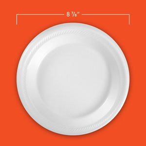 Hefty Supreme Foam Disposable Lunch Plates, 8 7/8