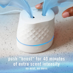 Febreze PLUG Scent Booster Oil Starter Kit, Refresh & Energize + CALM Lavender & Vanilla Bean, 1 Warmer + 3 Refills, 2.63 fl. oz.