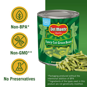 Del Monte Fancy Cut Green Beans, 101 oz.