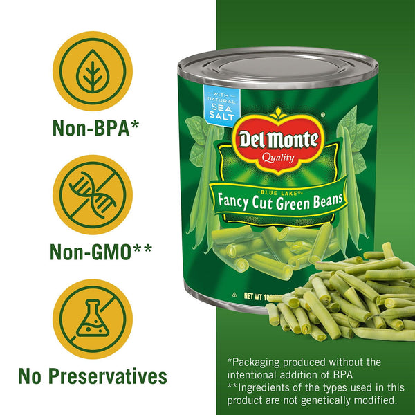 Del Monte Fancy Cut Green Beans, 101 oz.