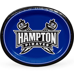 Hampton University NCAA HBCU Oval Paper Plates, 50 ct.
