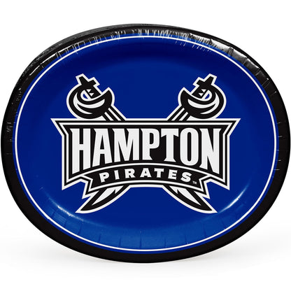 Hampton University NCAA HBCU Oval Paper Plates, 50 ct.