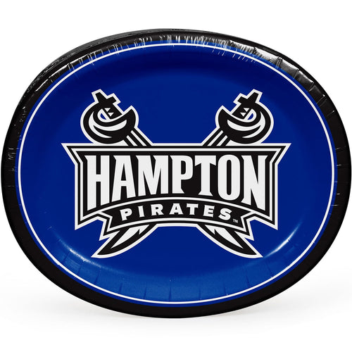 Hampton University NCAA HBCU Oval Paper Plates, 50 ct.