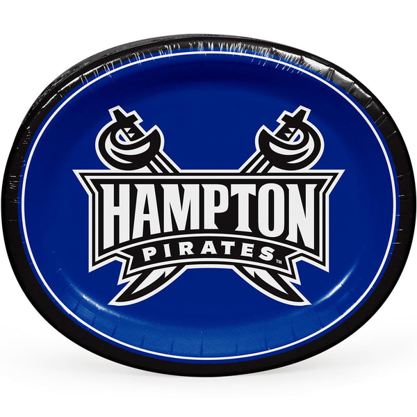 Hampton University NCAA HBCU Oval Paper Plates, 50 ct.
