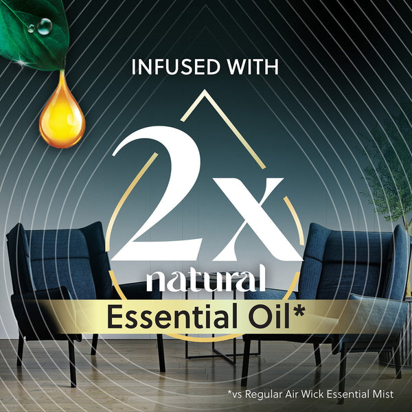 Air Wick Essential Mist Cordless Oil Diffuser, Fragrance Variety Pack, 1 Diffuser + 3 Refills