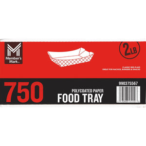 Members Mark Heavy Duty Paper Food Trays, 2 lbs., 750 ct.