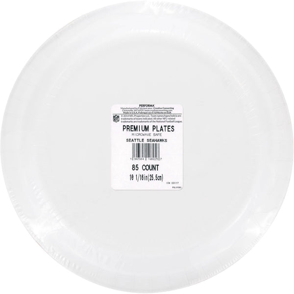 Seattle Seahawks NFL Round Paper Plates, 10