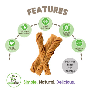 Nature Gnaws Beef Tripe Twists Dog Chews, 1 lb.