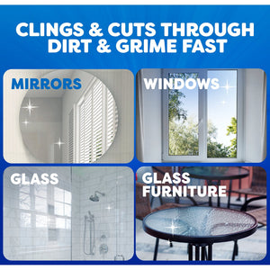 Windex Fast Shine Foam Glass Cleaner, No-Drip Aerosol Cleaning Spray, 19 oz., 4 pk.