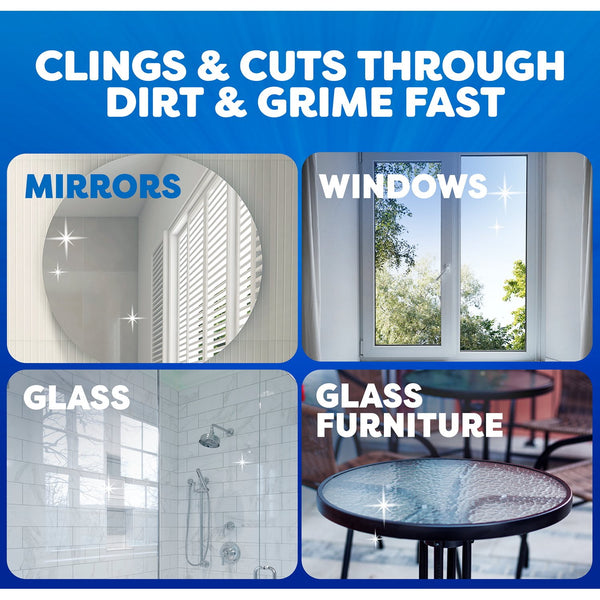 Windex Fast Shine Foam Glass Cleaner, No-Drip Aerosol Cleaning Spray, 19 oz., 4 pk.