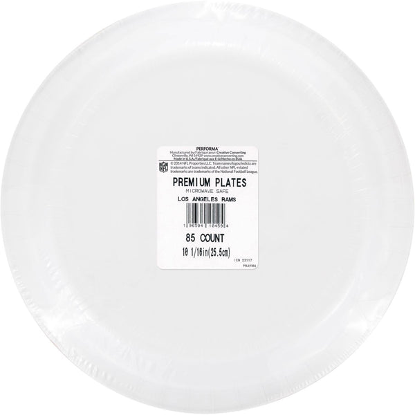 Los Angeles Rams NFL Round Paper Plates, 10