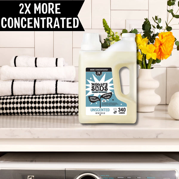 Molly's Suds Liquid Laundry Detergent, Unscented, 340 Loads, 170 fl. oz.