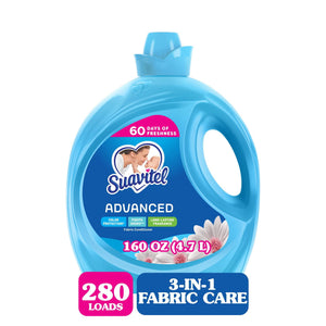 Suavitel Advanced Liquid Fabric Softener, Field Flowers, 280 loads, 160 fl. oz.
