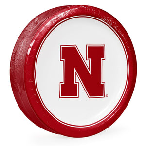 Nebraska Cornhuskers NCAA Round Paper Plates, 10
