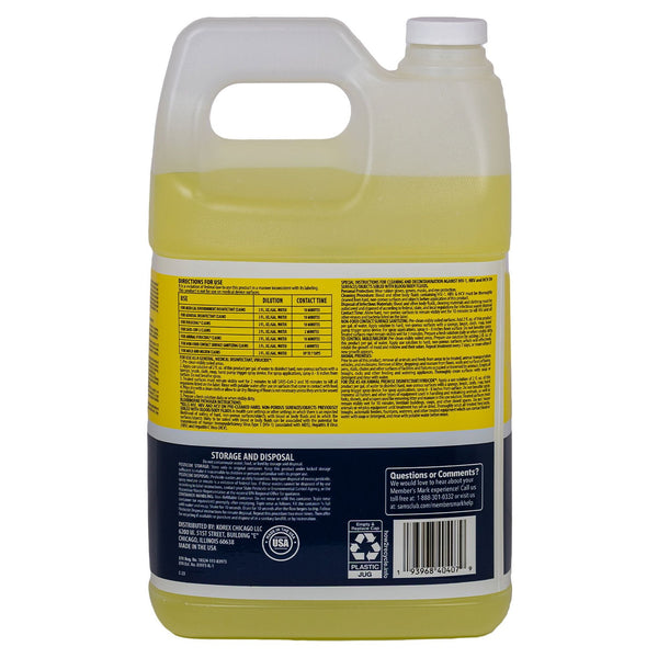 Member's Mark Commercial  Disinfectant, Lemon Scent, 1 gal., Choose Pack Size