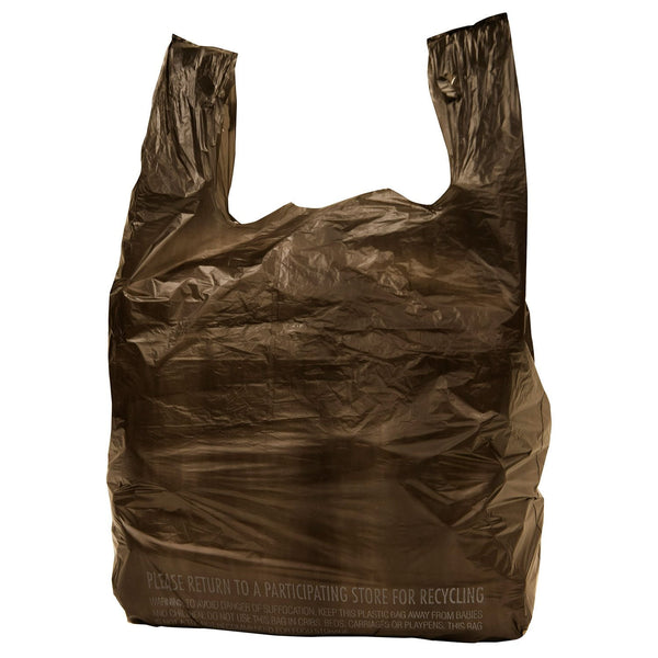 Black T-Shirt Carryout Bags, 11.5" x 6.5" x 22" 1000 ct.